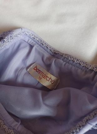 Винтажная лавандовая юбка миди в цветочный принт5 фото