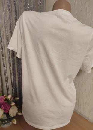 Натуральный хлопок, белая футболка amour river island,s,m3 фото