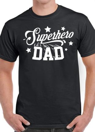 Мужская футболка superhero dad для папы1 фото