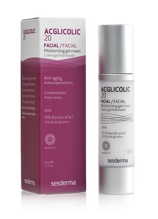 Зволожувальний крем-гель sesderma acglicolic 20 moisturizing gel cream 50 мл