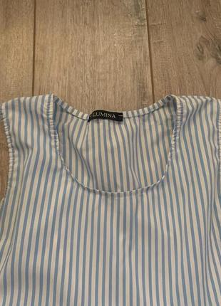 Блуза рубашка длинная в полоску2 фото