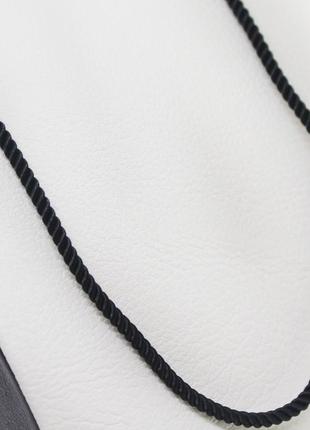 Шнурок шелковый "милан" с серебряной застежкой 75 1,04 г