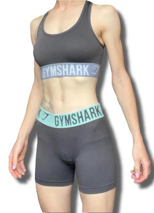 Gymshark   женский спортивный комплект топ+шорты