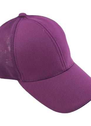Кепка бейсболка женская польша 56-60 универсальный размер сетка летняя фиолетовый (бб619)3 фото