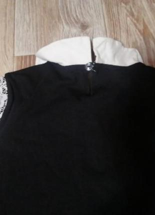 Майка шкільна блузка чорно біла кружевна на 1 вересня2 фото