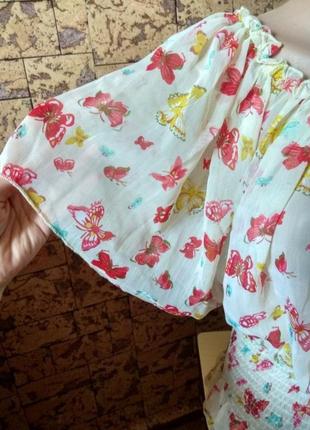Летняя шифоновая блуза с бабочками voulez vous 🦋 размер м/l - 42-44рр2 фото