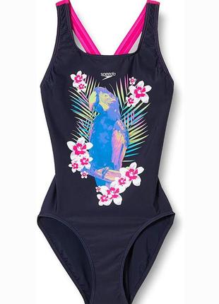 Цільний купальник speedo з тропічним принтом
