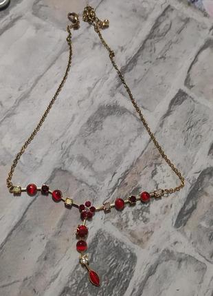 Колье винтаж восточное покрытие на цепочке по фото
