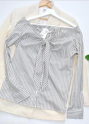 H&m новая стильная рубашка в полоску
