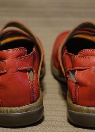 Дуже яскраві оранжево-червоні шкіряні туфельки romika німеччина 41 р.7 фото