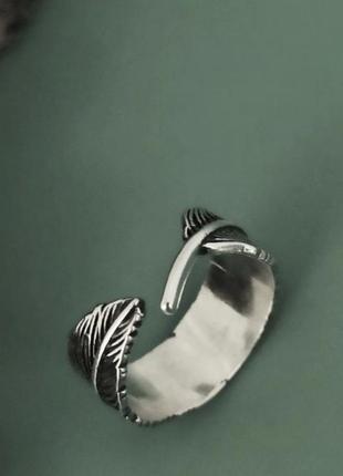Кольцо серебро 925 колечко 💍 серебряное  перо