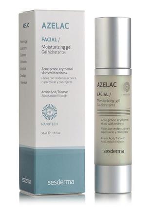 Зволожувальний гель sesderma azelac moisturizing facial gel 50 мл