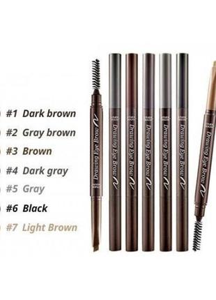 Карандаш для бровей с щеточкой etude house drawing eye brow #3