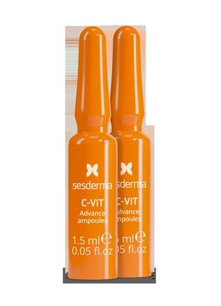 Ревитализирующие ампулы sesderma c-vit advance ampoules 10x1,5 мл1 фото