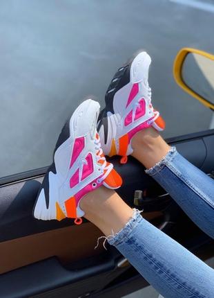 💖новинка💖женские яркие кроссовки найк nike m2k teckno orange pink. демисезонные, осенние3 фото