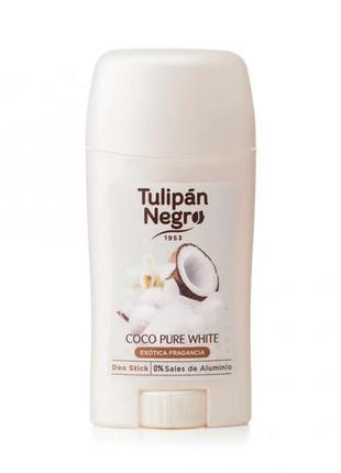 Дезодорант - стик с ароматом кокоса tulipan negro coco pure whitetulipan negro coco pure white 50ml2 фото