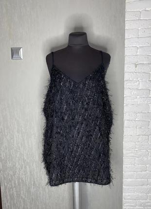 Пушистая блузка блузка травка с люрексом большого размера батал next, xxxl 56р