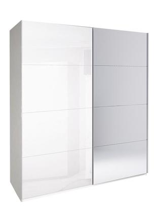Шкаф-купе белла 2,0 глянец белый/зеркало
