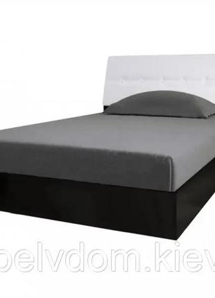 Кровать терра 180х200 мягкая спинка без каркаса белый/черный