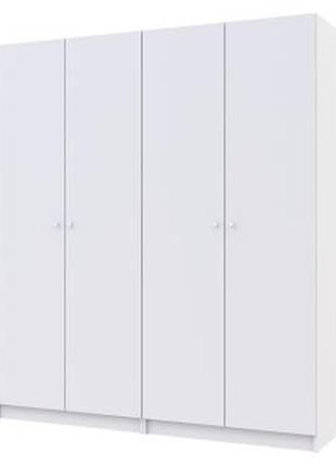 Шкаф для одежды promo белый/белый 2+2 дсп 180х48х204 (42005008)