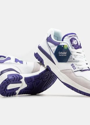 Женские кроссовки new balance 550 white purple 36-37-38-397 фото