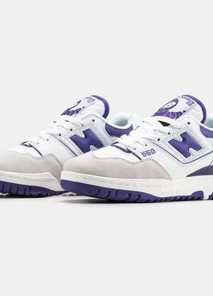 Женские кроссовки new balance 550 white purple 36-37-38-39