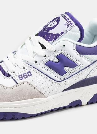 Женские кроссовки new balance 550 white purple 36-37-38-399 фото