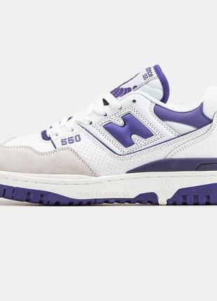 Женские кроссовки new balance 550 white purple 36-37-38-394 фото