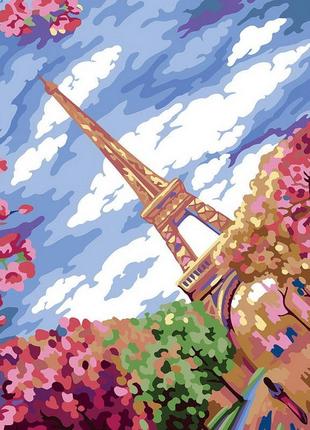Картина по номерам весна в париже 40*40см dankotoys kpne-02-02