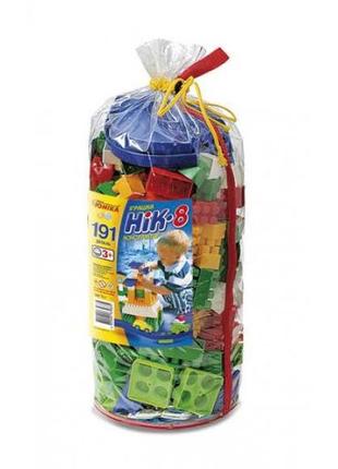 Детский конструктор ник-8 70958, 191 большая деталь1 фото