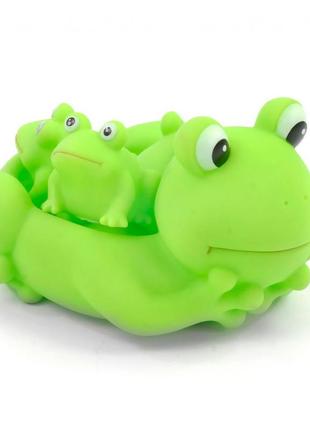 Іграшка качка для ванної zt8891 з пискавкою (жаби)
