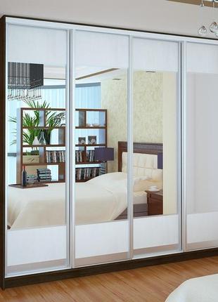 Шафа-купе flashnika ніка 16 d-600 (двері дзеркало вставки дсп) (2600мм x 600мм x 2400мм)