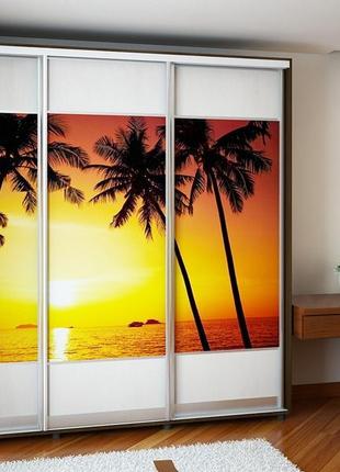 Шафа-купе flashnika ніка 3 d-450 (двері фотодрук вставки дсп) (2400мм x 450мм x 2400мм)