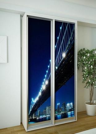 Шафа-купе flashnika економ №18 d-450 (двері фотодрук) (1200мм x 450мм x 2400мм)