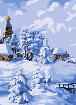 Картины по номерам зимняя сказка 40*50 см