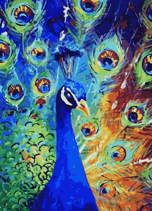 Картины по номерам павлин 40*50см