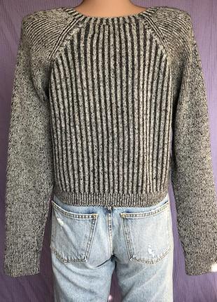 Кашемировый свитер quinn крупная вязка серый меланж7 фото