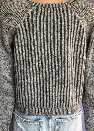 Кашемировый свитер quinn крупная вязка серый меланж8 фото