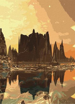 Картина за номерами золоте місто 50х40 kho2853