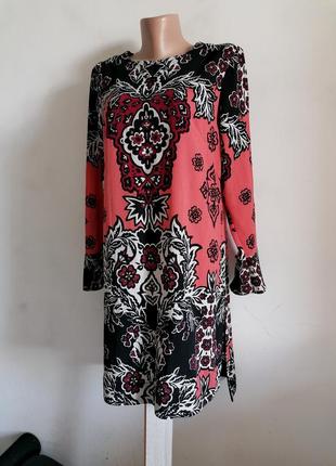 🌺сукня міді прямого крою 🌺летнее платье туника в цветочный принт от h&m5 фото