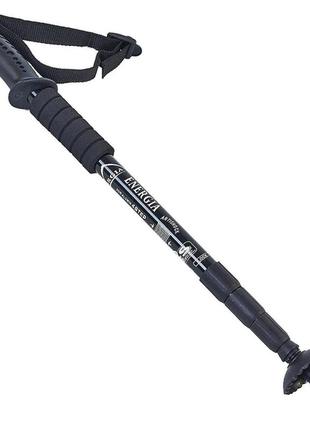 Палка-трость suolide antishock телескопическая с прямой ручкой для треккинга и реабилитации - 2шт (black)1 фото