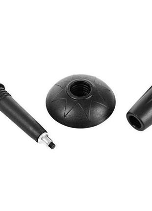 Палка-трость suolide antishock телескопическая с прямой ручкой для треккинга и реабилитации - 2шт (black)3 фото
