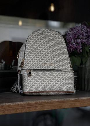 Michael kors monogram backpack beige