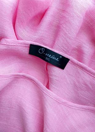 Платье нежно розовое длиное миди бохо оверсайз карманами10 фото
