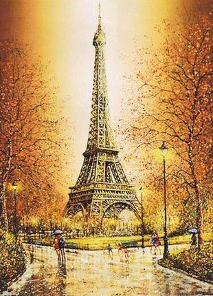 Алмазна вишивка набір осінь в парижі 40х50 dm-2572 фото