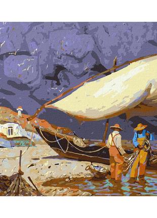 Картина за номерами "риболовлі"  ідейка kho2611 40х50 см