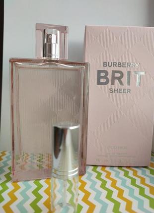 Распив оригинал! 1мл burberry brit sheer