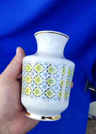 Фарфоровая керамическая ваза для цветов ссср советская вазочка5 фото