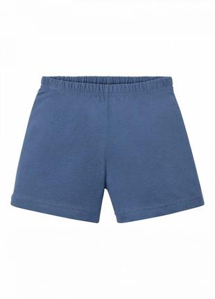 Пижамные шорты хлопковые трикотажные для мальчика lupilu 349607 синий1 фото