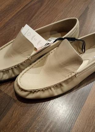 Нові шкіряні лофери zara р. 39-40